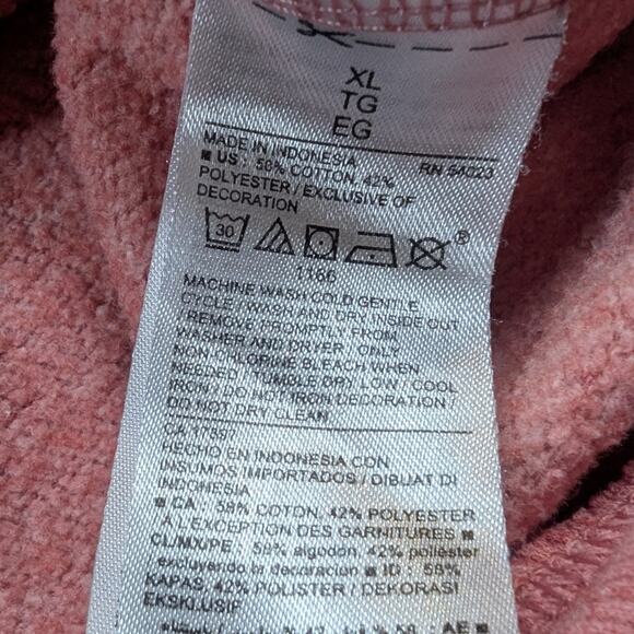 Old Navy Pink Heart Crewneck Sweatshirt XL - Picture 5 of 7